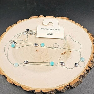 Banana Republic Aqua Silver Necklace